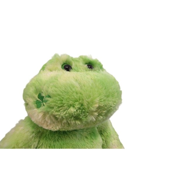 St Patricks Day Shamrock Happy Go Lucky Green Plush Frog Build A Bear Naked GUC - Picture 5 of 15